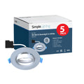 Pack of 5 white tilt downlights