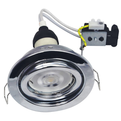 Recessed GU10 Tilt Downlight in Chrome