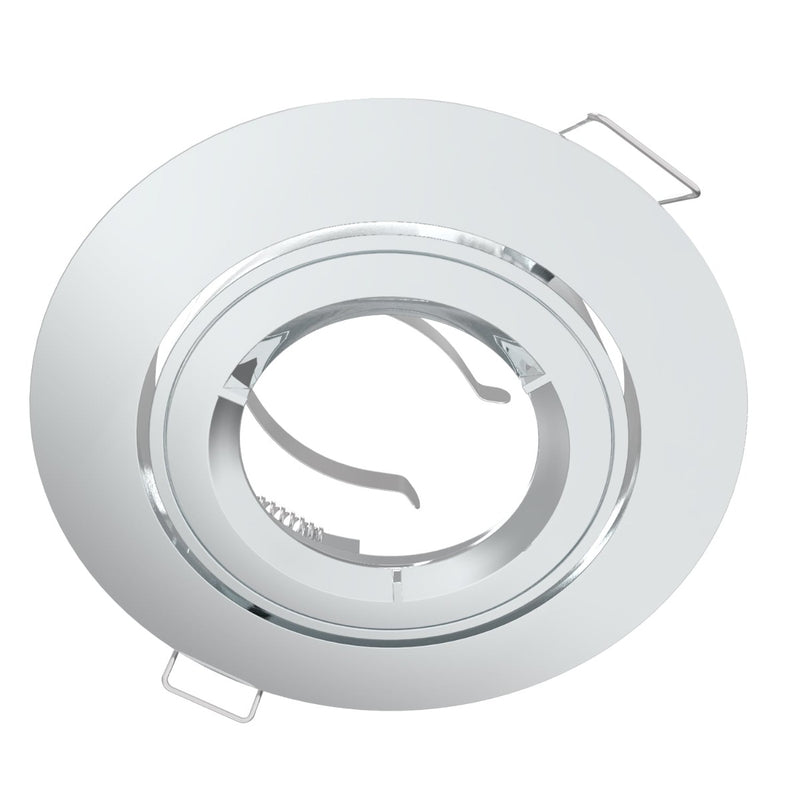 tilted chrome downlight without a bulb