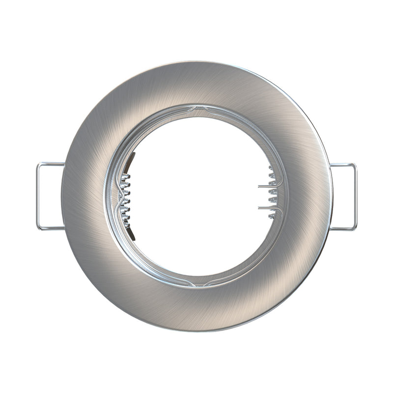 top view of a brushed chrome bezel