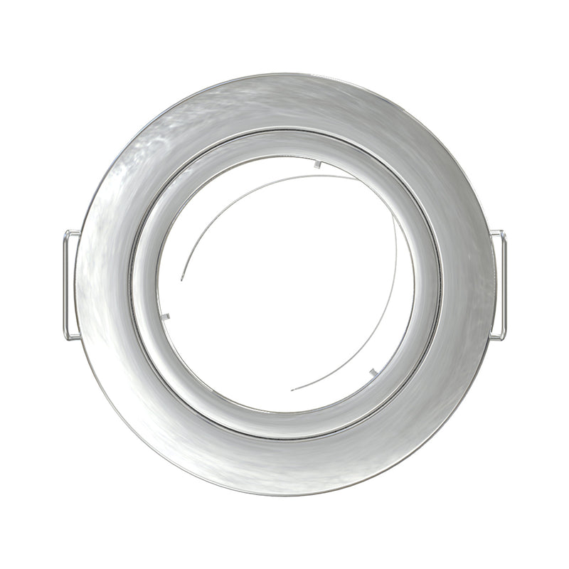 top view of a chrome bezel