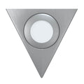Top shot of a triangle under cabinet light in a brushed chrome finish