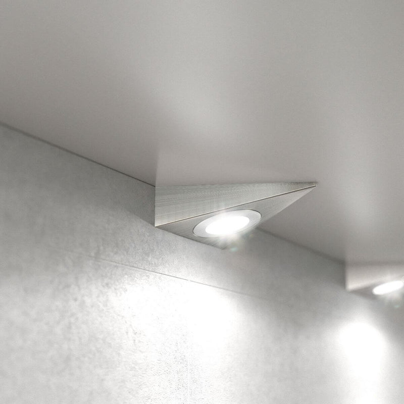3 Pack Of High Brightness, Triangle, LED Under Cabinet Lights With a 8w Driver