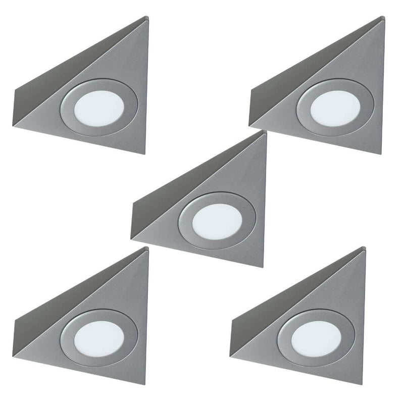 5 Pack - High Brightness - Triangle LED Under Cabinet Lights With 15w Driver
