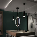 Ivy Two Sided Hanging Bathroom Mirror, Matt Black, Adjustable Height