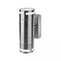 Twin GU10 Wall Light Fitting, Stainless Steel, IP44 Up/Down - Simple Lighting