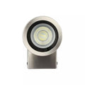 Front-facing view of GU10 Wall Light Fitting, IP44, Stainless Steel Body