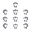 10 round LED decking lights with white light