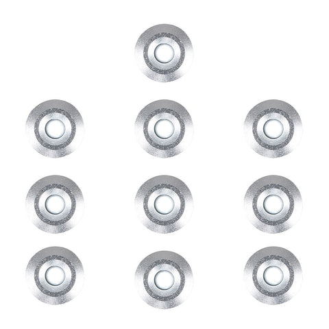 10 round LED decking lights with white light