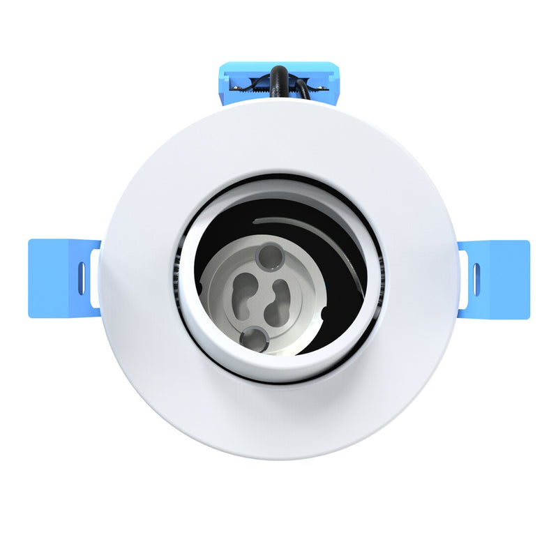 White Tilt IP20 Downlight- Top