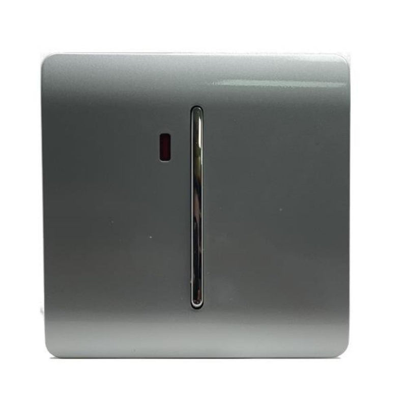 single gang light switch in silver