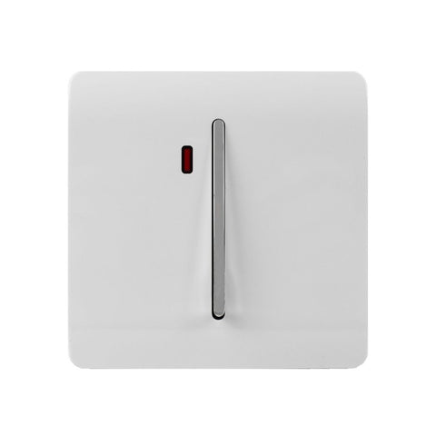1 gang switch with neon inset in white