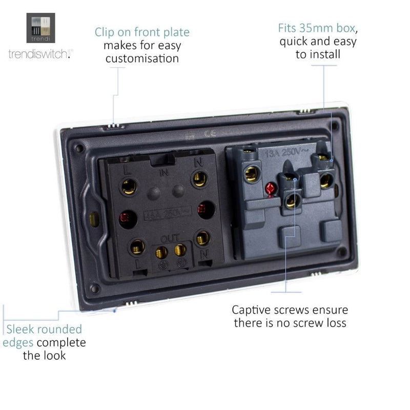 back of a switch socket panel with details