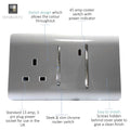 switch socket panel in silver with details