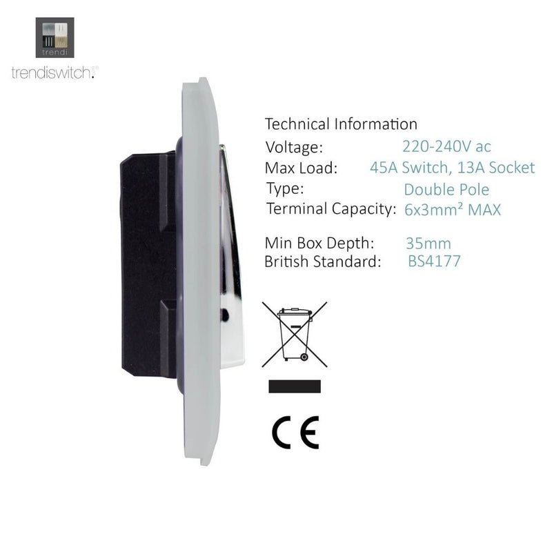side of a switch socket panel with details