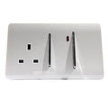 Socket switch with a white faceplate
