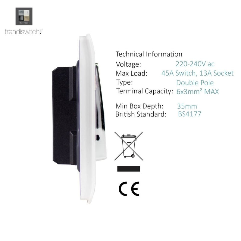 side of a socket switch with details