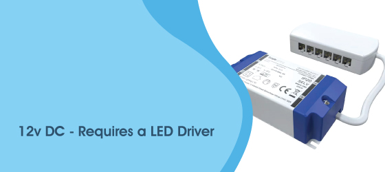 1.8w Triangle LED Cabinet Light - 12v DC - Requires a LED Driver