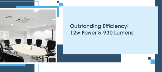 12w Round LED Panel - Outstanding Efficiency! 12w Power & 930 Lumens