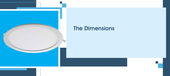 12w Round LED Panel - The Dimensions