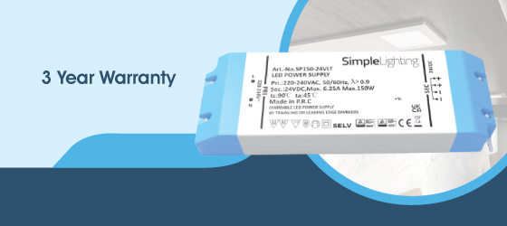 150w Dimmable LED Driver - 3 Year Warranty