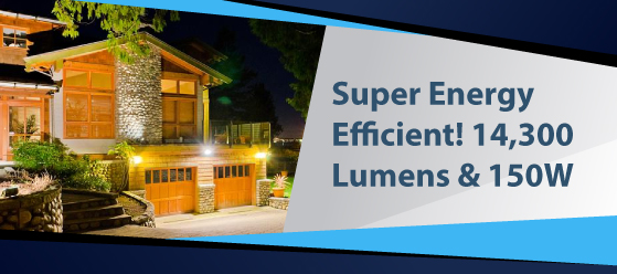 150w LED flood light - Super Energy Efficient! 14,300 Lumens & 150W