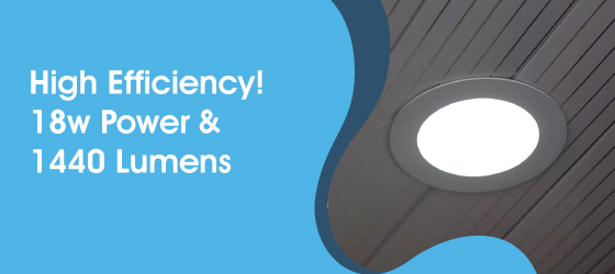 18w LED Panel Light - High Efficiency! 18w Power & 1440 Lumens