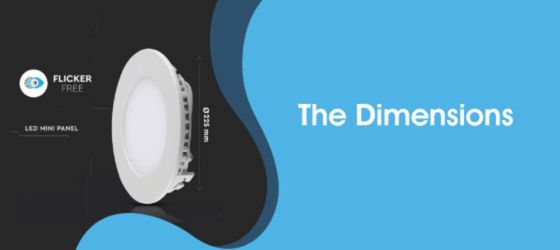 18w LED Panel Light - The Dimensions