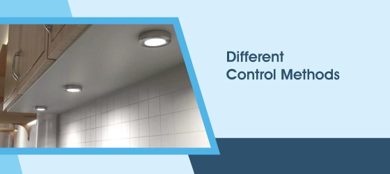 2.6w Round Brushed Chrome Under Cabinet Light - Different Control Methods