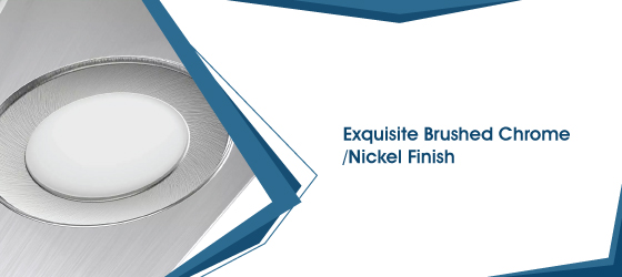 2.6w Wedge LED Under Cabinet Light - Exquisite Brushed ChromeNickel Finish