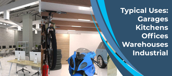 5ft cool white LED batten - Typical Uses, Garages, Kitchens, Offices, Warehouses, Industrial