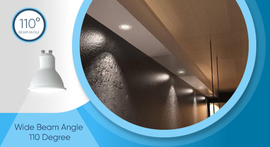 5w GU10 bulb - Wide Beam Angle - 110 Degree