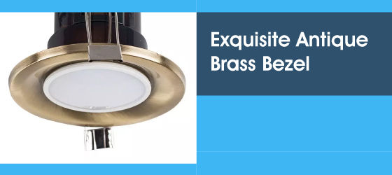 Antique Brass LED Downlight - Exquisite Antique Brass Bezel