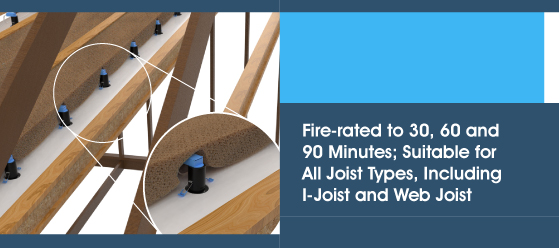 Black CCT Fire-Rated LED Downlight - Fire-rated to 30, 60 and 90 Minutes; Suitable for All Joist Types, Including I-Joist and Web Joist
