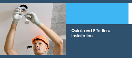 Black CCT Fire-Rated LED Downlight - Quick and Effortless Installation