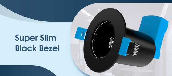 black downlight - Stylish Black Chrome Bezel