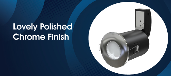 IP65 Polished Chrome Downlight - Lovely Polished Chrome Finish