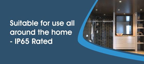 IP65 White Fire-Rated Downlights - Suitable for Use All Around the Home - IP65 Rated