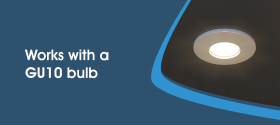 IP65 White Fire-Rated Downlights - Works with a GU10 bulb