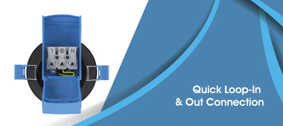 LED Downlight in Various Finishes - Quick Loop-In & Out Connection