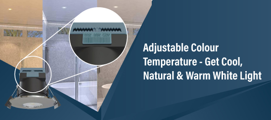 Pack of 25 Chrome CCT Downlights - Adjustable Colour Temperature - Get Cool, Natural & Warm White Light