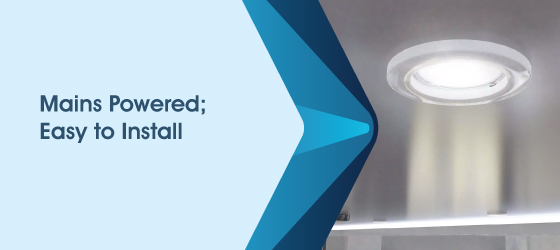 Pack of 25 White Downlights - Mains Powered; Easy to Install
