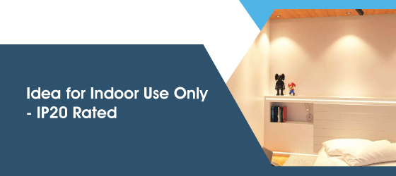 Pack of 3 Recessed LED Profiles - Idea for Indoor Use Only - IP20 Rated