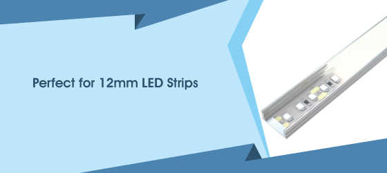Pack of 3 Super Slim LED Profile, 2M - Perfect for 12mm LED Strips
