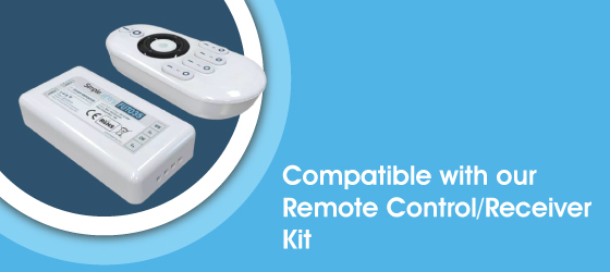 Pack of 5 LED Cabinet Lights - Compatible with our Remote ControlReceiver Kit