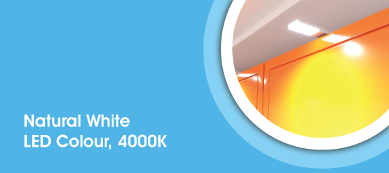 Pack of 5 LED Cabinet Lights - Natural White LED Colour, 4000K