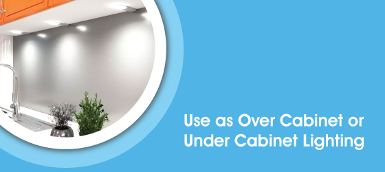 Pack of 5 LED Cabinet Lights - Use as Over Cabinet or Under Cabinet Lighting