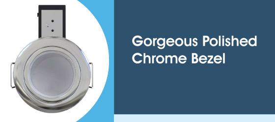 Polished Chrome Fire-rated LED Downlight - Gorgeous Polished Chrome Bezel