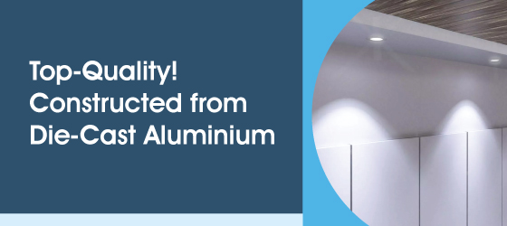 Polished Chrome Fire-rated LED Downlight - Top-Quality! Constructed from Die-Cast Aluminium