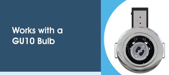 Polished Chrome Fire-rated LED Downlight - Works with a GU10 Bulb